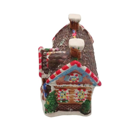 Christmas House Gingerfrost Land Tea Light Holder 4 Inches Tall and Wide - Picture 3 of 5